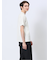 ウォッシャブル 綿混ニット クルーTシャツ