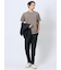 ウォッシャブル 綿混ニット クルーTシャツ