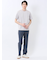 【DRESS T-SHIRT】綿ストレッチ スロープネック半袖Tシャツ