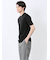 【DRESS T-SHIRT】綿ストレッチ スロープネック半袖Tシャツ