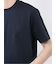【DRESS T-SHIRT】綿ストレッチ スロープネック半袖Tシャツ