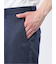 軽量 スリムフィット ノータックパンツ バーズアイ青(セットアップ可能)