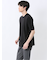 ストレッチ ニット衿 クルーネック半袖Tシャツ