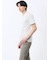 メッシュ かすれプリント Vネック半袖Tシャツ