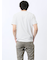 メッシュ かすれプリント Vネック半袖Tシャツ