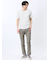 メッシュ かすれプリント Vネック半袖Tシャツ