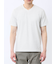 メッシュ かすれプリント Vネック半袖Tシャツ