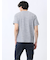 メッシュ かすれプリント Vネック半袖Tシャツ