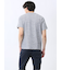 メッシュ かすれプリント Vネック半袖Tシャツ