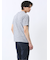 メッシュ かすれプリント Vネック半袖Tシャツ