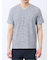 メッシュ かすれプリント Vネック半袖Tシャツ