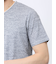 メッシュ かすれプリント Vネック半袖Tシャツ