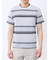 ポップコーンボーダー クルーネック半袖Tシャツ
