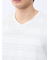 メッシュボーダー Vネック半袖Tシャツ