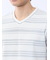 メッシュボーダー Vネック半袖Tシャツ