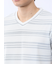 メッシュボーダー Vネック半袖Tシャツ