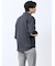 からみ織り フルジップ 7分袖シャツアウター