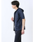 メランジ フルZIP 半袖パーカー