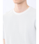 メランジ 裏ボーダー クルーネック半袖Tシャツ