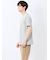 メランジ 裏ボーダー クルーネック半袖Tシャツ