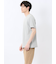メランジ 裏ボーダー クルーネック半袖Tシャツ