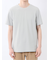 メランジ 裏ボーダー クルーネック半袖Tシャツ