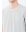 メランジ 裏ボーダー クルーネック半袖Tシャツ