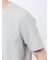 メランジ 裏ボーダー クルーネック半袖Tシャツ