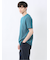 メランジ 裏ボーダー クルーネック半袖Tシャツ