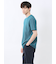 メランジ 裏ボーダー クルーネック半袖Tシャツ