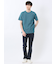 メランジ 裏ボーダー クルーネック半袖Tシャツ