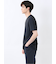 メランジ 裏ボーダー クルーネック半袖Tシャツ