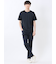 メランジ 裏ボーダー クルーネック半袖Tシャツ