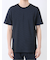 メランジ 裏ボーダー クルーネック半袖Tシャツ