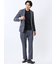 TechDenim スリムフィット ノータックパンツ 紺（セットアップ可能）