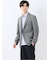 TechLinen スリムフィット 2ボタンジャケット グレー