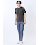 リンクスダイヤ柄ジャガード Vネック半袖Tシャツ