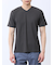リンクスダイヤ柄ジャガード Vネック半袖Tシャツ