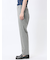 ストレッチウォッシャブル ウール混 スリムフィット ノータックパンツ 千鳥