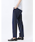 ストレッチウォッシャブル ウール混 スリムフィット ノータックパンツ 千鳥