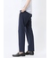 ストレッチウォッシャブル ウール混 スリムフィット ノータックパンツ 千鳥