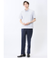 ストレッチウォッシャブル ウール混 スリムフィット ノータックパンツ 千鳥