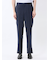ストレッチウォッシャブル ウール混 スリムフィット ノータックパンツ 千鳥