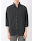 TechLinen スタンドカラー 7分袖シャツ