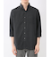 TechLinen スタンドカラー 7分袖シャツ