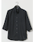 TechLinen スタンドカラー 7分袖シャツ