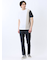 ポンチ配色 クルーネック半袖Tシャツ