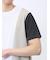 ポンチ配色 クルーネック半袖Tシャツ