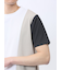 ポンチ配色 クルーネック半袖Tシャツ