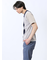 ポンチ配色 クルーネック半袖Tシャツ